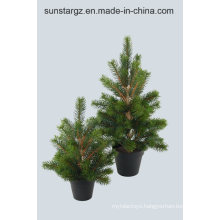PE American Pine Tree Artificial Plant with Pot for Christmas Decoration (47816)